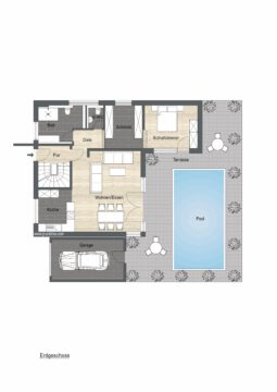Design, Raum und Flexibilität – eine moderne Bauhausvilla mit Pool für alle Lebensphasen