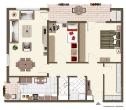 Großzügige 3,5 Zi.-Wohnung in Ortsrandlage mit sonnigem Balkon und Blick in Grüne Großzügige 3,5 Zi.-Wohnung in Ortsrandlage mit sonnigem Balkon und Blick in Grüne
