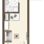 Vermietete 1,5-Zi. Wohnung mit Südbalkon und Garagenstellplatz in zentraler Lage von Leinf.-Echterd.