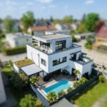 Design, Raum und Flexibilität – eine moderne Bauhausvilla mit Pool für alle Lebensphasen