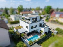 Design, Raum und Flexibilität – eine moderne Bauhausvilla mit Pool für alle Lebensphasen