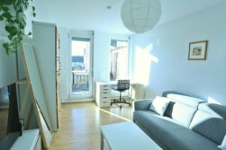 Vermietete 1,5-Zi. Wohnung mit Südbalkon und Garagenstellplatz in zentraler Lage von Leinf.-Echterd.